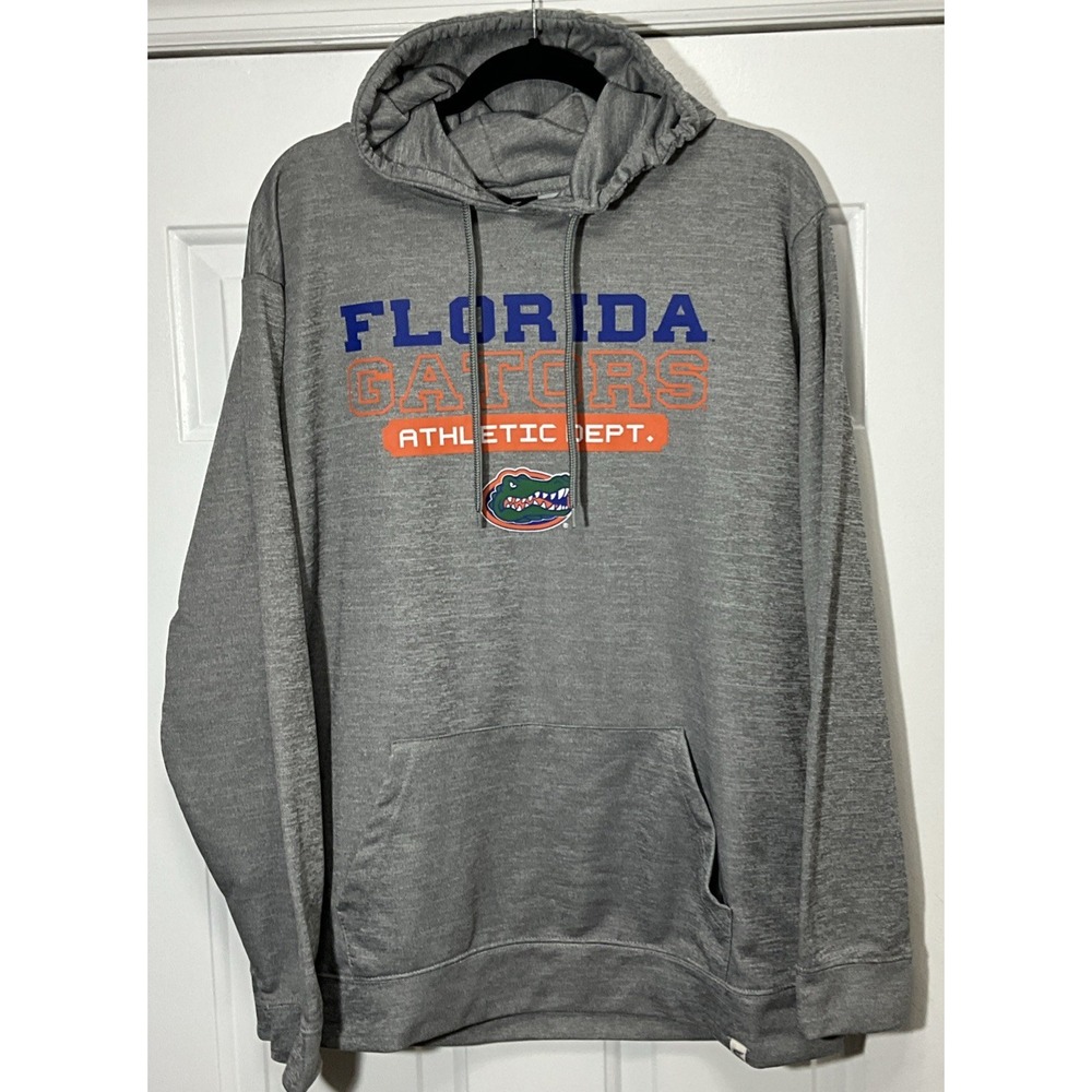 Colosseum Florida Gator Football Grey/Orange/Blue Hoodie Men's XL
